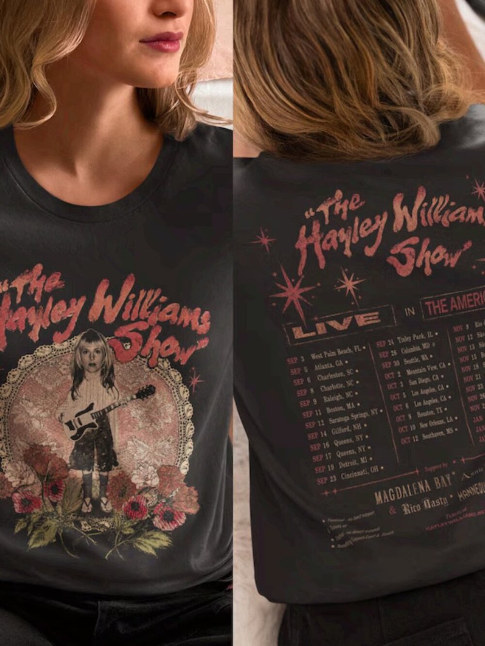 Hayley Williams Show Live in The Americas Tour Black Tee Merch